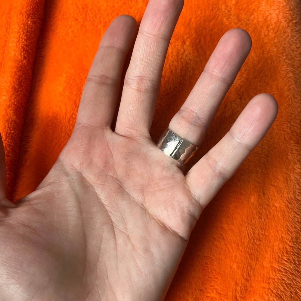 Silver Textured Ring - image 4